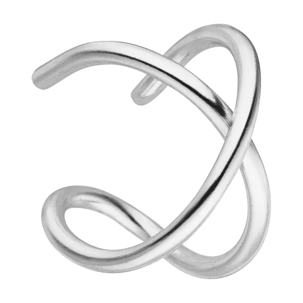 Crossing Plain Ear Cuff | 925 Echtsilber