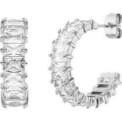 Cube Stones Creolen | 18K vergoldet