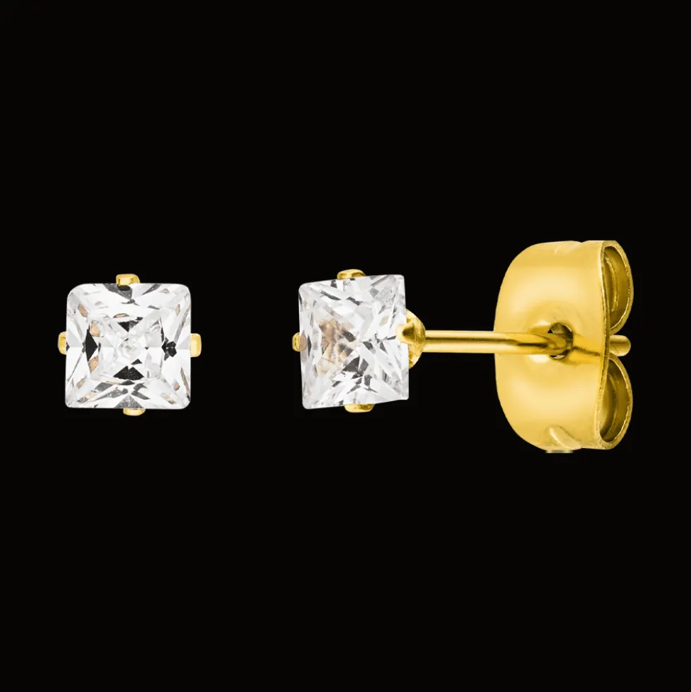 Cube Stones Ohrstecker | 18K vergoldet