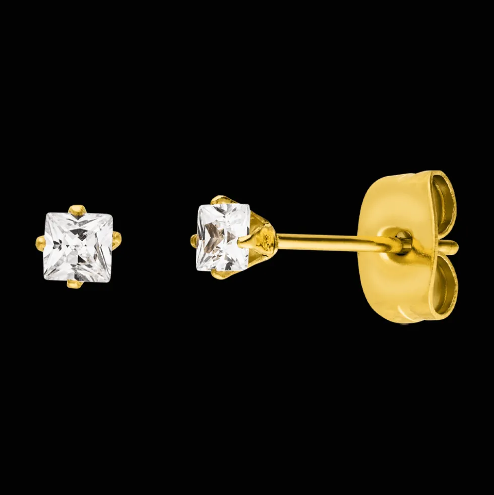 Cube Stones Ohrstecker | 18K vergoldet