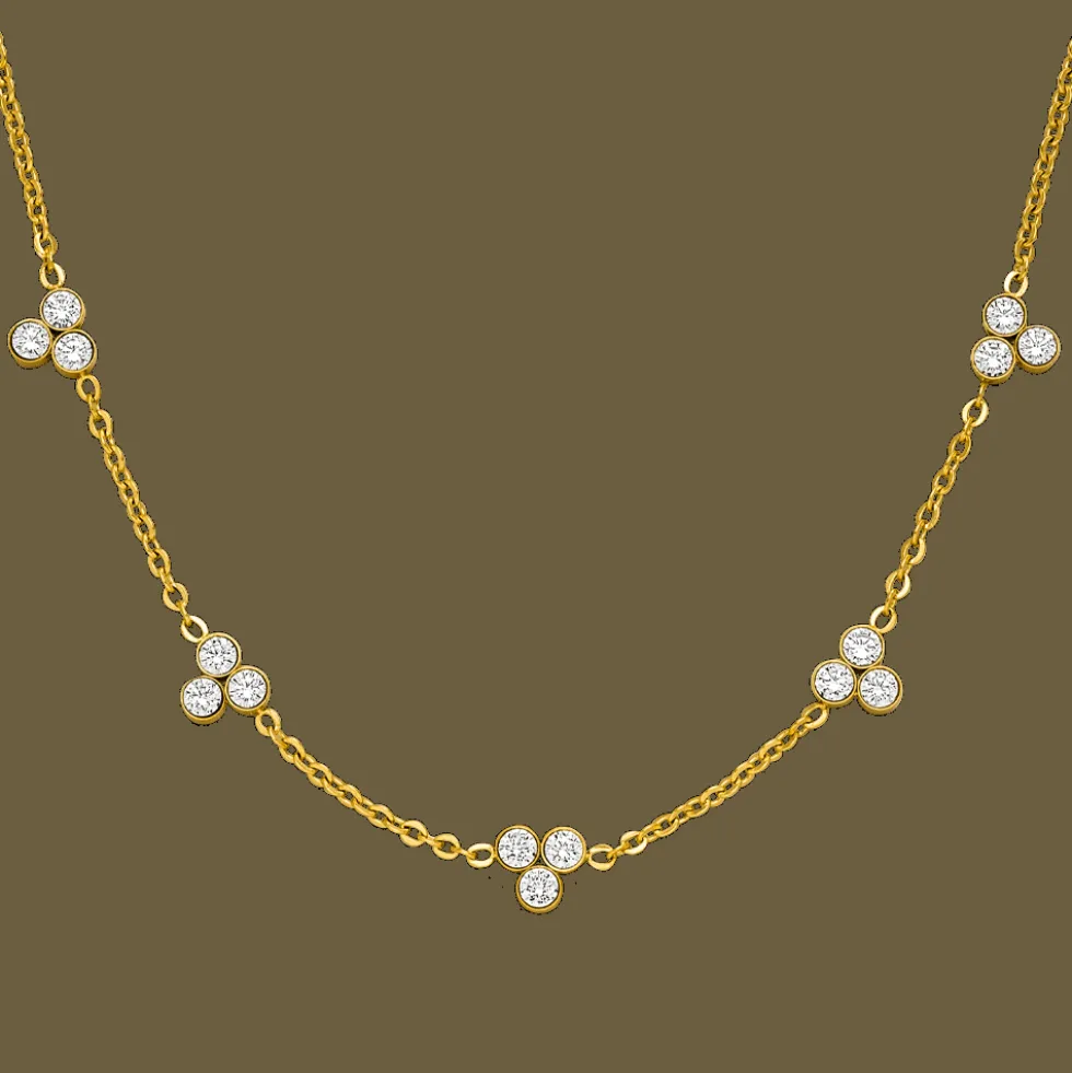 Cute Three Halskette | 18K vergoldet