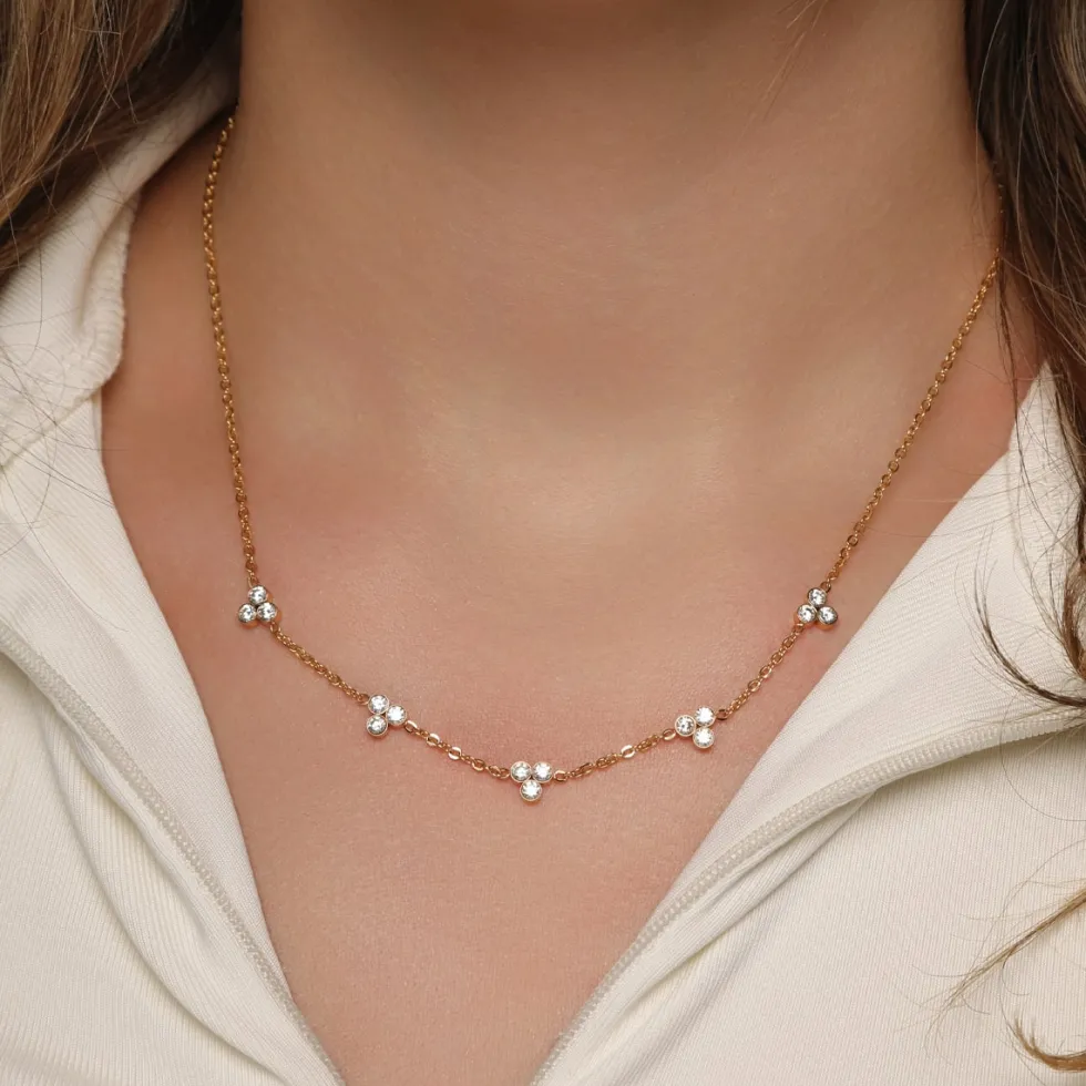 Cute Three Halskette | 18K vergoldet