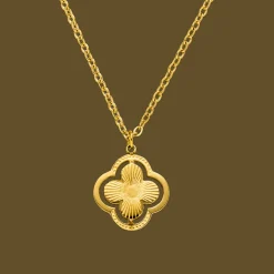 Double Clover Kette | 18K vergoldet