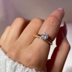 Double Rings Set | 18K vergoldet