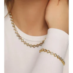 Drop Heart Halskette | 18K vergoldet