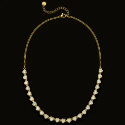 Drop Heart Halskette | 18K vergoldet