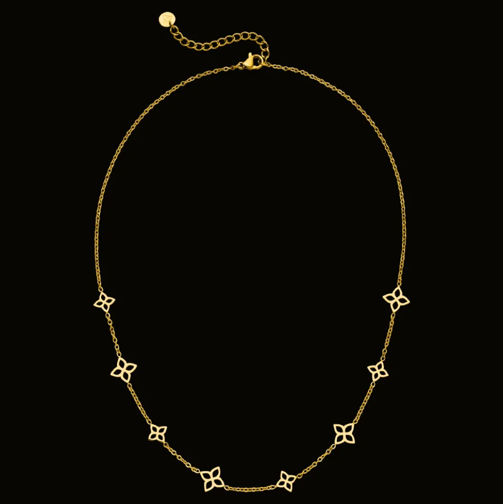 Elegant Flower Kette | 18K vergoldet