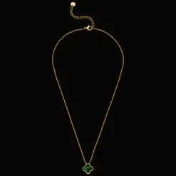 Emerald Clover Kette | 18K vergoldet