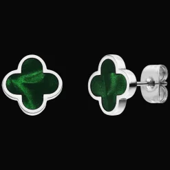 Emerald Clover Ohrstecker | 18K vergoldet