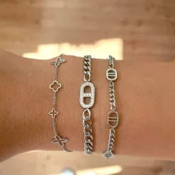 Fancy Clover Armband | 18K vergoldet