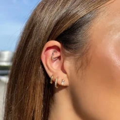 Fine Bagutte Ohrstecker | 18K vergoldet