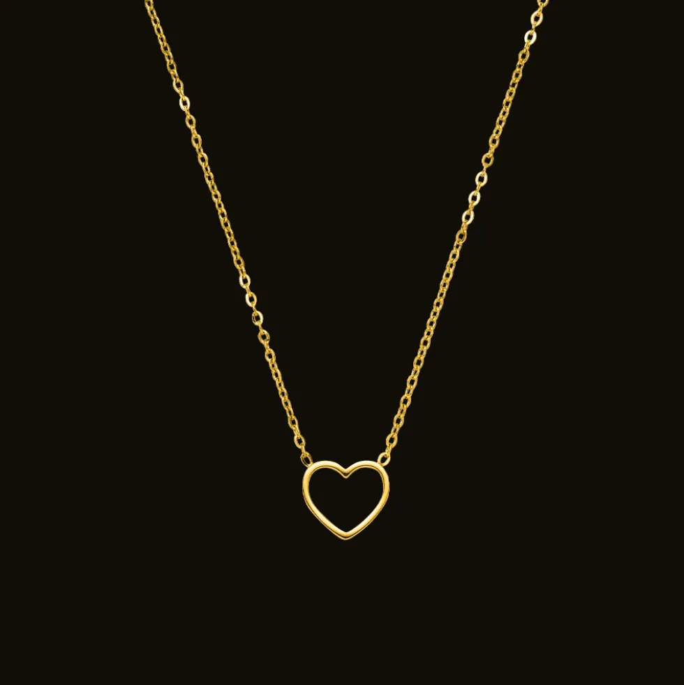 Fine Heart Halskette | 18K vergoldet