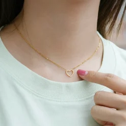 Fine Heart Halskette | 18K vergoldet