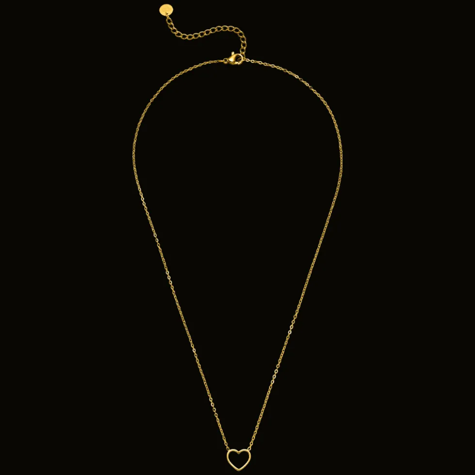 Fine Heart Halskette | 18K vergoldet
