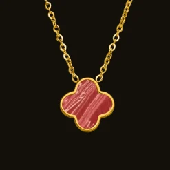 Fire Clover Kette | 18K vergoldet