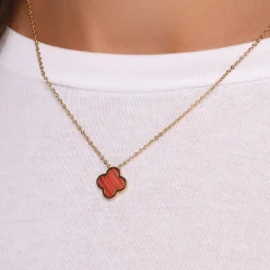 Fire Clover Kette | 18K vergoldet