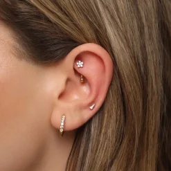 Flower Rook Piercing | Chirurgenstahl