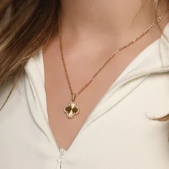 Glamour Clover Kette | 18K vergoldet