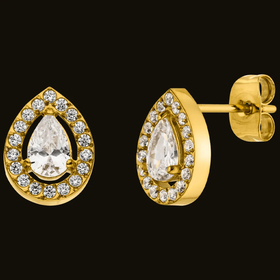 Glamour Drop Ohrstecker | 18K vergoldet