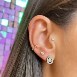 Glamour Drop Ohrstecker | 18K vergoldet