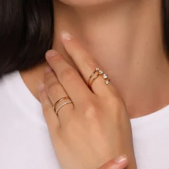 Glow Lines Ring | 18K vergoldet