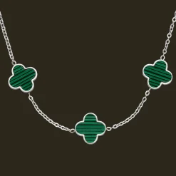 Green Clover Kette | 18K vergoldet