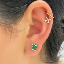 Green Clover Set | 18K vergoldet