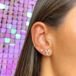Happy Ohrstecker | 18K vergoldet