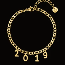 Jahreszahl Armband | 18K vergoldet