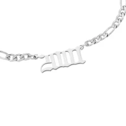 Jahreszahl Gothic Armband | 14K vergoldet