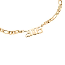 Jahreszahl Gothic Armband | 14K vergoldet