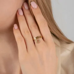 Letter Ring | 18K vergoldet