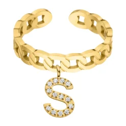 Letter Ring | 18K vergoldet