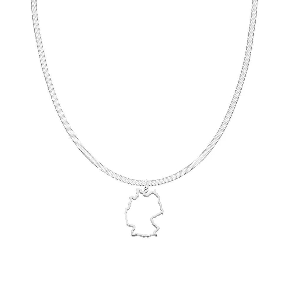 Nations Kette | Edelstahl Silber | Snake Skin