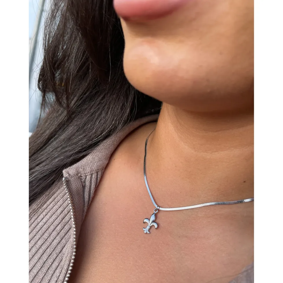 Nations Kette | Edelstahl Silber | Snake Skin