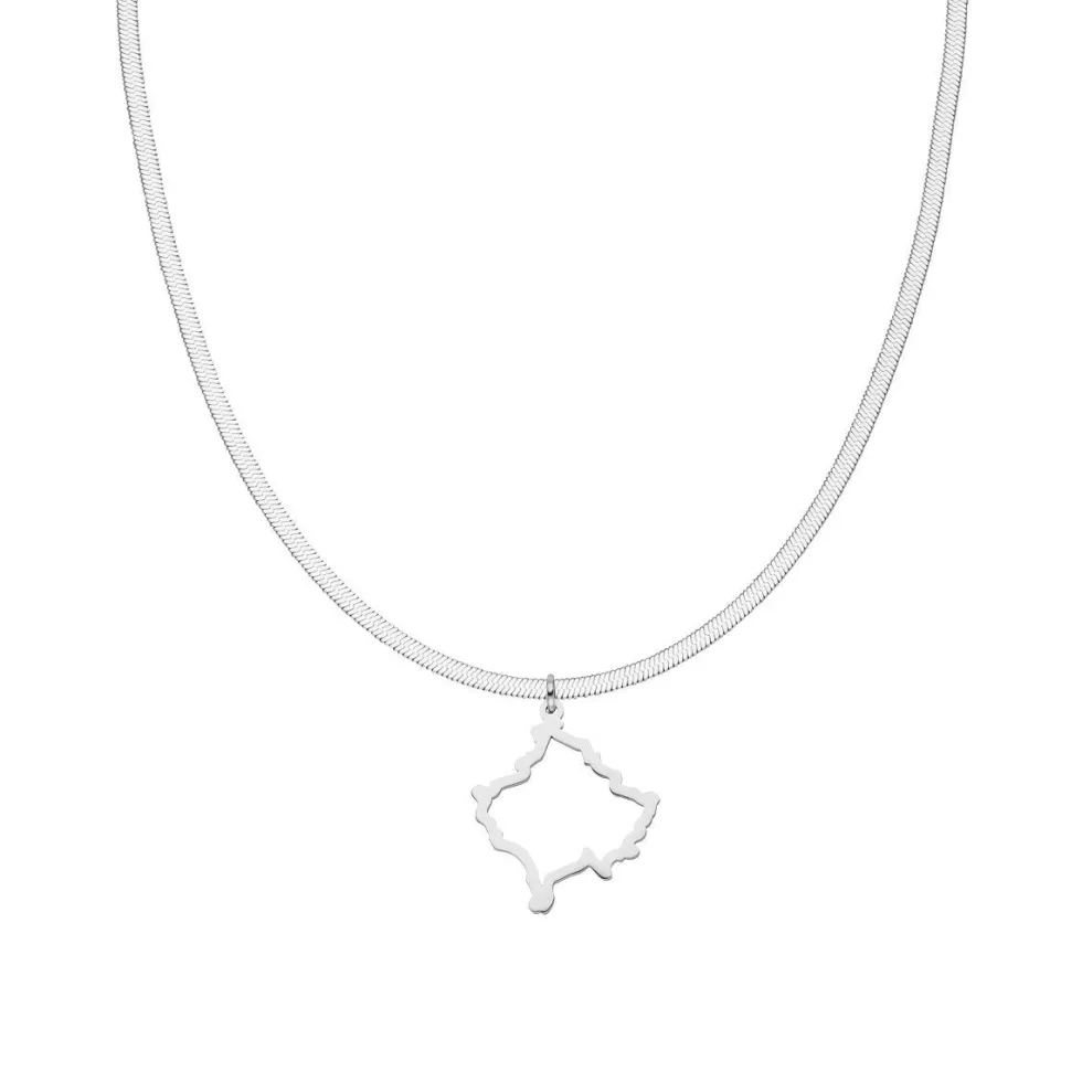 Nations Kette | Edelstahl Silber | Snake Skin