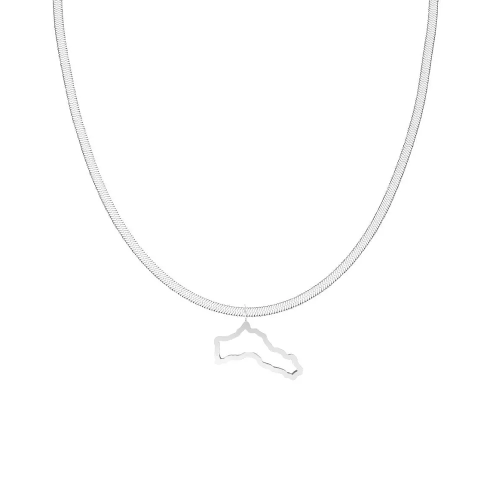 Nations Kette | Edelstahl Silber | Snake Skin