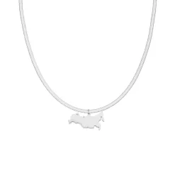 Nations Kette | Edelstahl Silber | Snake Skin