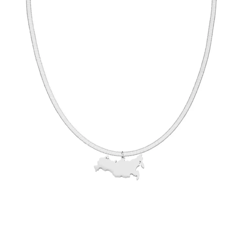 Nations Kette | Edelstahl Silber | Snake Skin