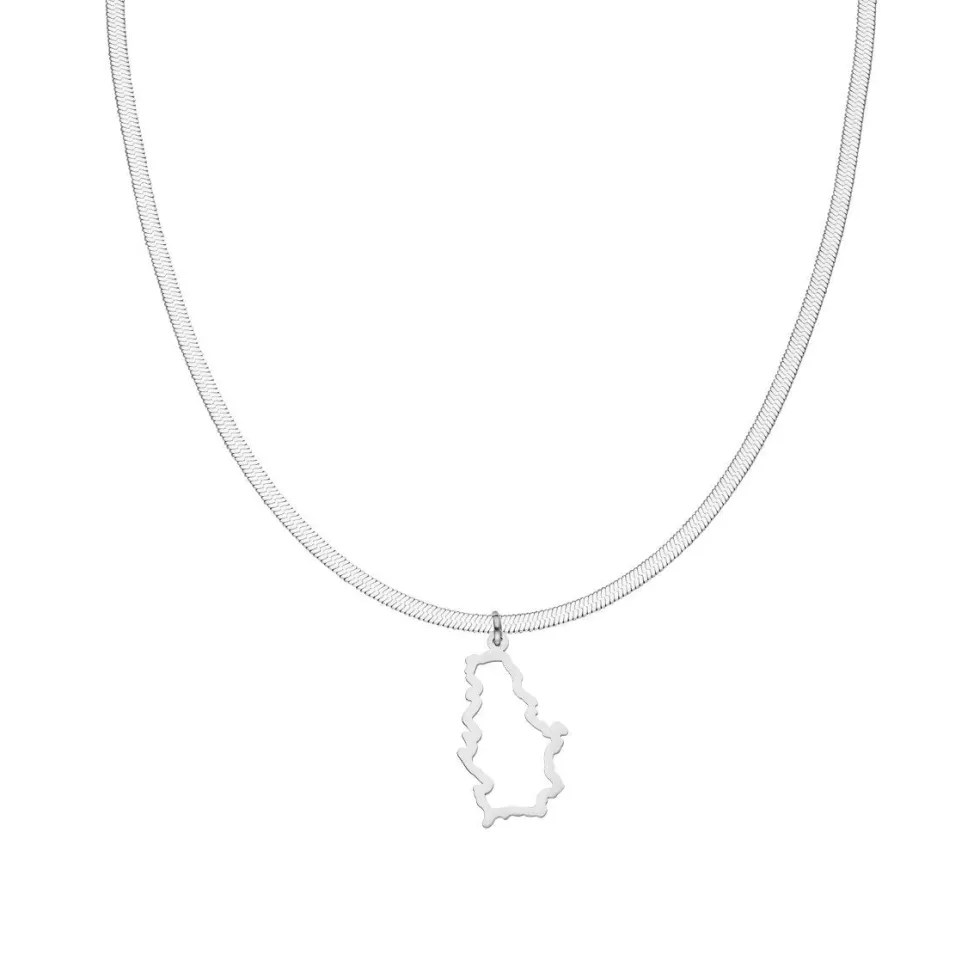 Nations Kette | Edelstahl Silber | Snake Skin