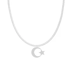 Nations Kette | Edelstahl Silber | Snake Skin