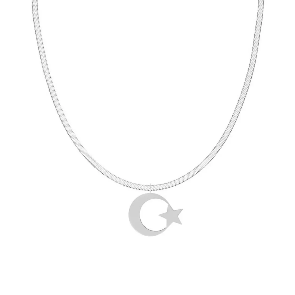 Nations Kette | Edelstahl Silber | Snake Skin