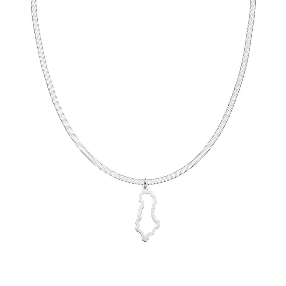 Nations Kette | Edelstahl Silber | Snake Skin