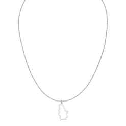 Nations Kette | Edelstahl Silber | Filigran