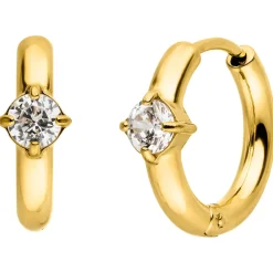 One Stone Ohrringe | 18K vergoldet