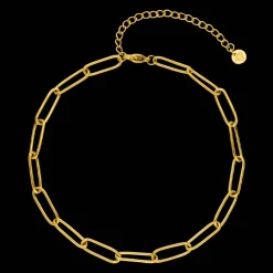 Paperclip Fußkette | 18K vergoldet