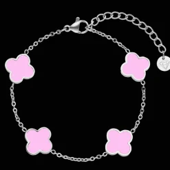 Pink Clover Armband | 18K vergoldet