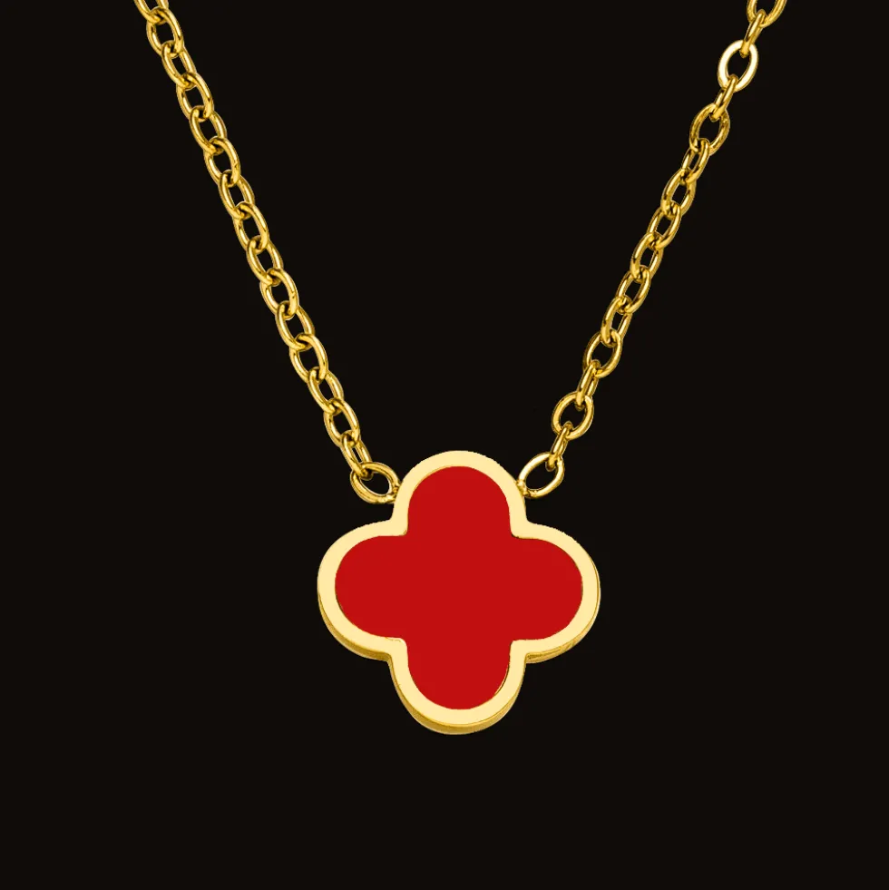 Red Clover Kette | 18K vergoldet