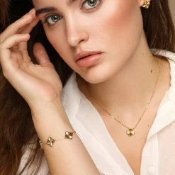 Shine Clover Armband | 18K vergoldet