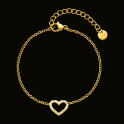 Shine Heart Armband | 18K vergoldet